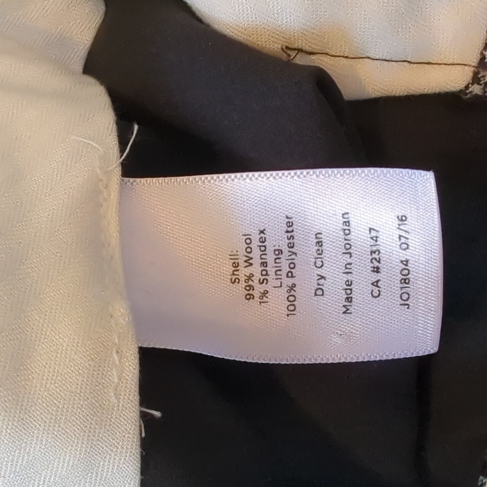 Talbots, Black And White Window Pane Wool Trouser… - image 8